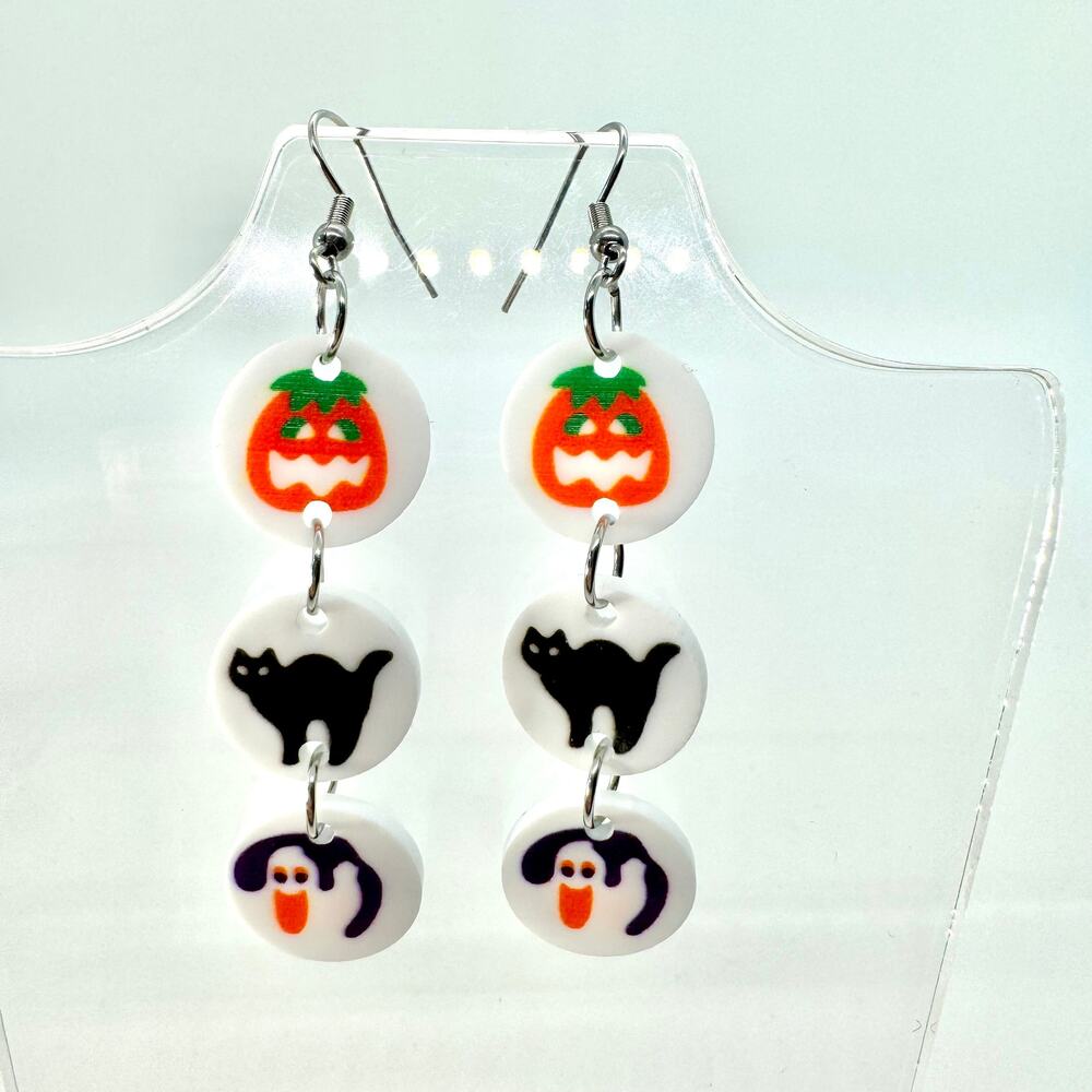 Halloween Cookie Earrings - Holiday Earrings - Fall Earrings - October Accessory